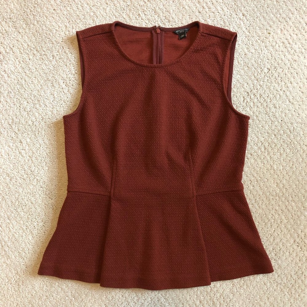Ann Taylor petite peplum sleeveless blouse